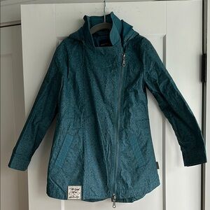 Souris Mini size 6 Dark Teal Raincoat with hood